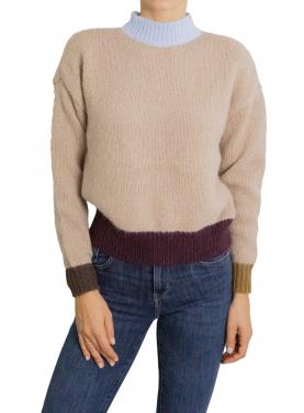 Maglione girocollo con contrasto di colore Only 